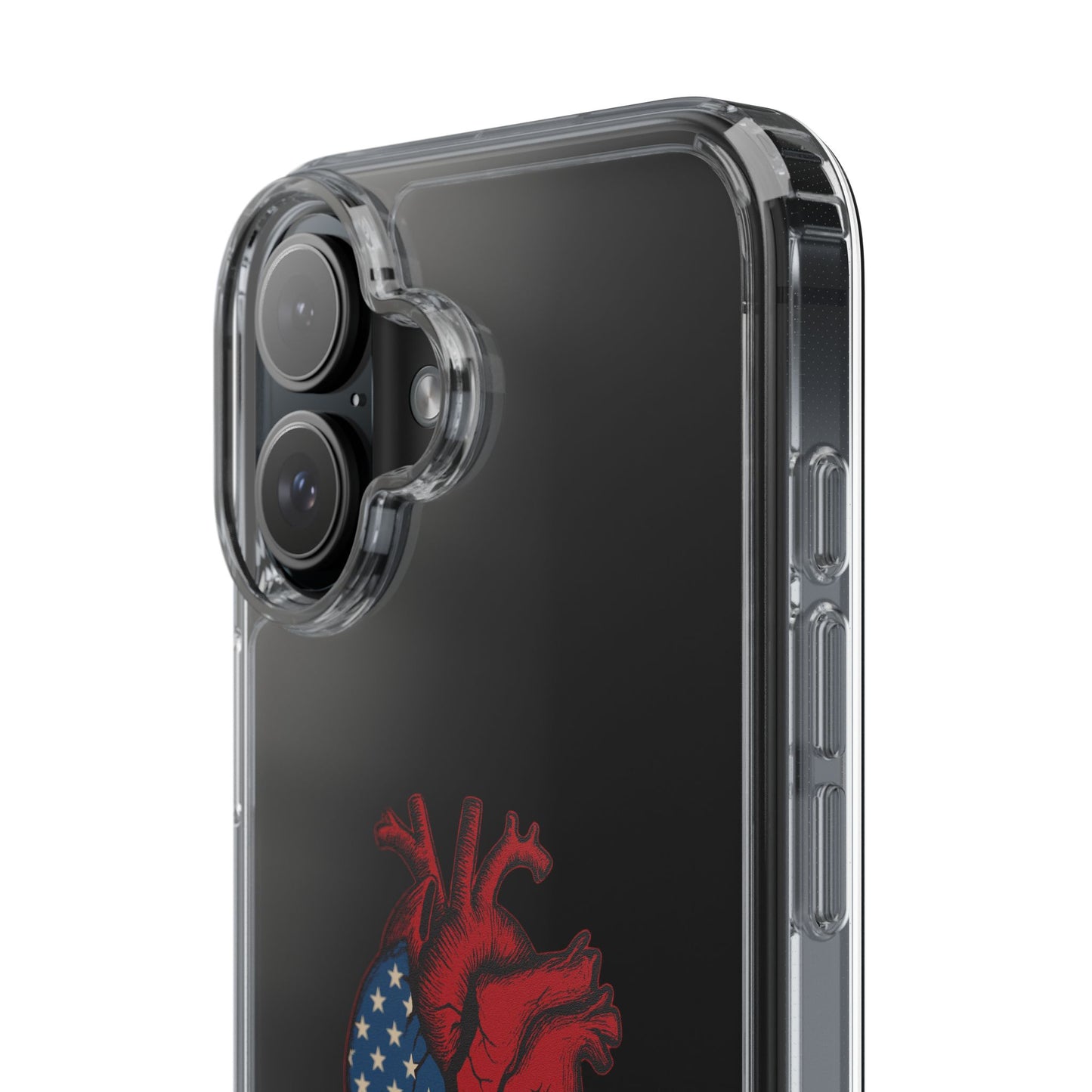 One Heart Clear Phone Case