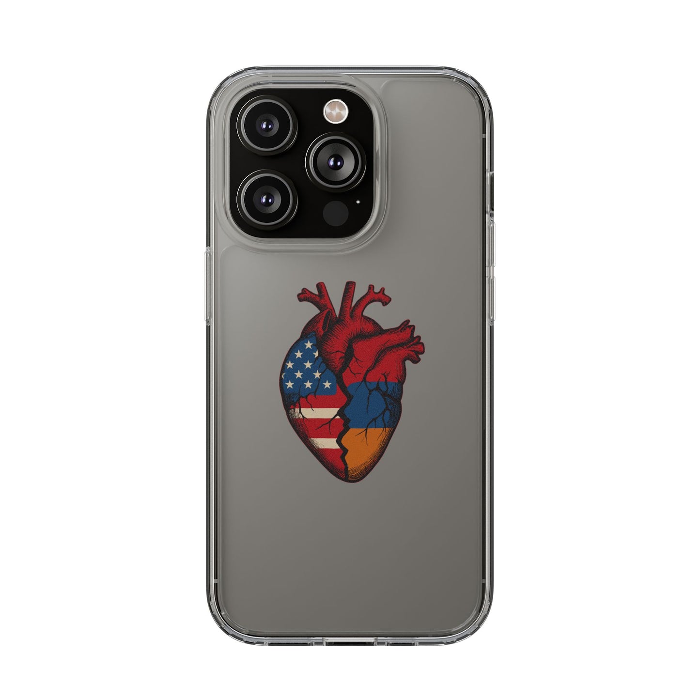 One Heart Clear Phone Case
