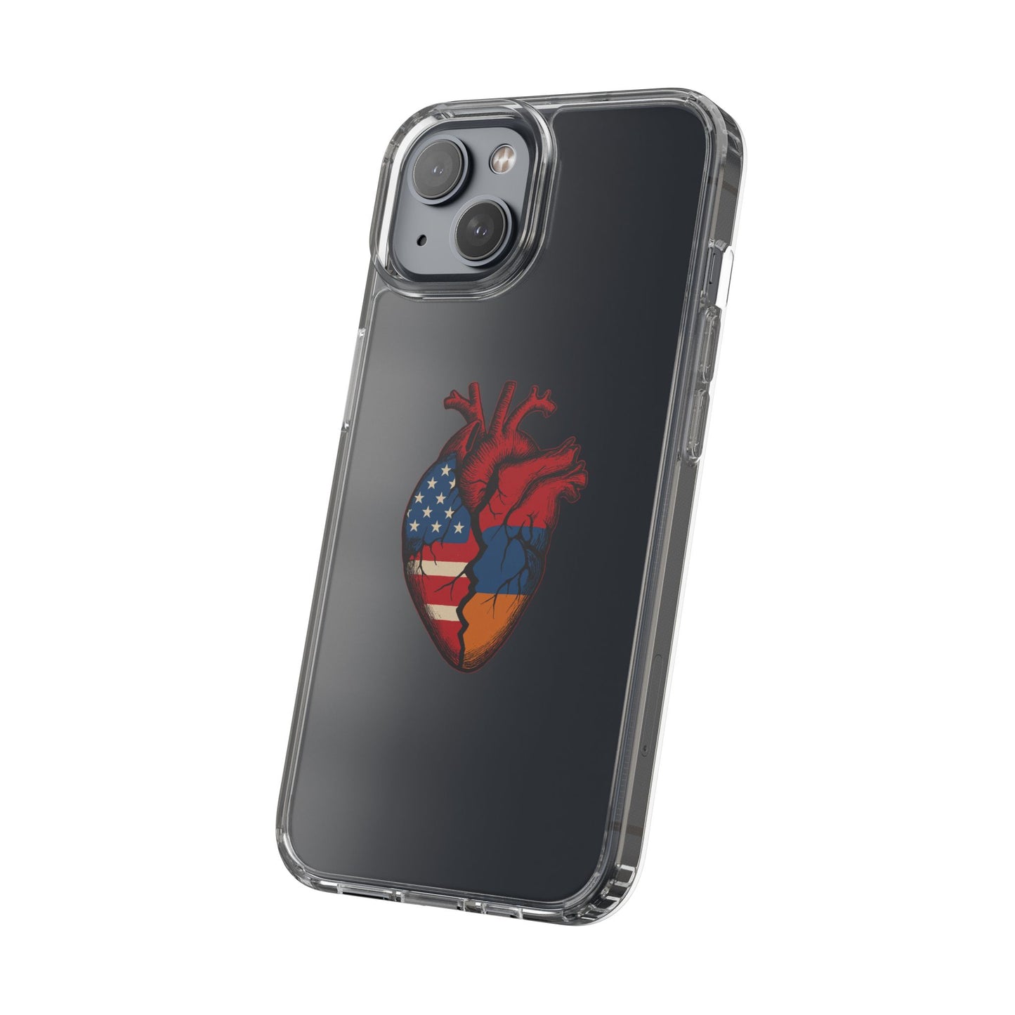 One Heart Clear Phone Case