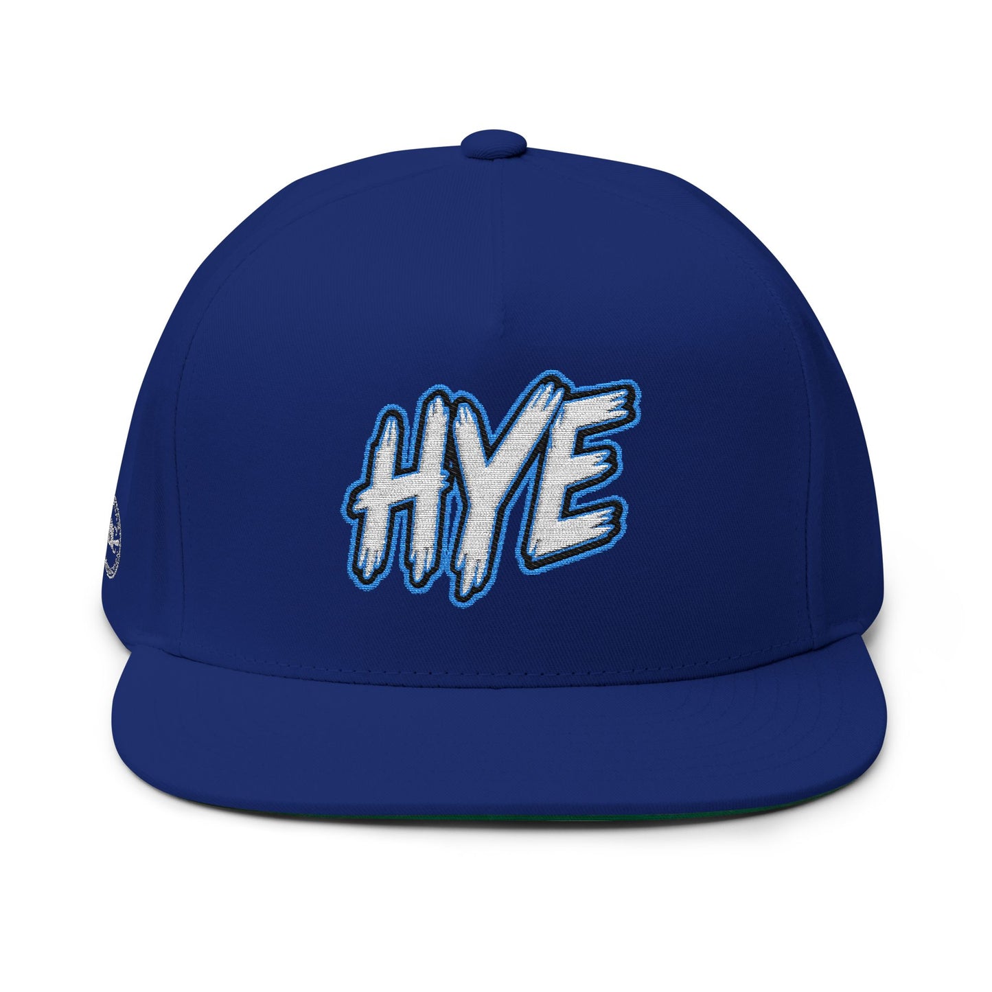 Hye Embroidered Flat Bill Cap