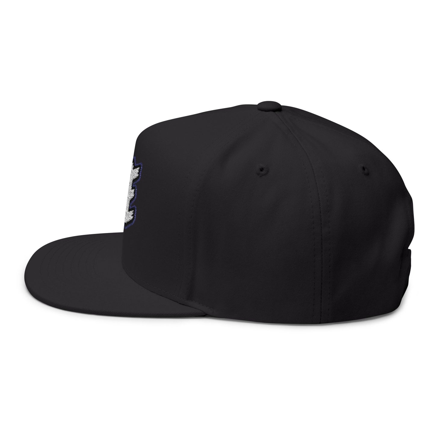 Hye Embroidered Flat Bill Cap