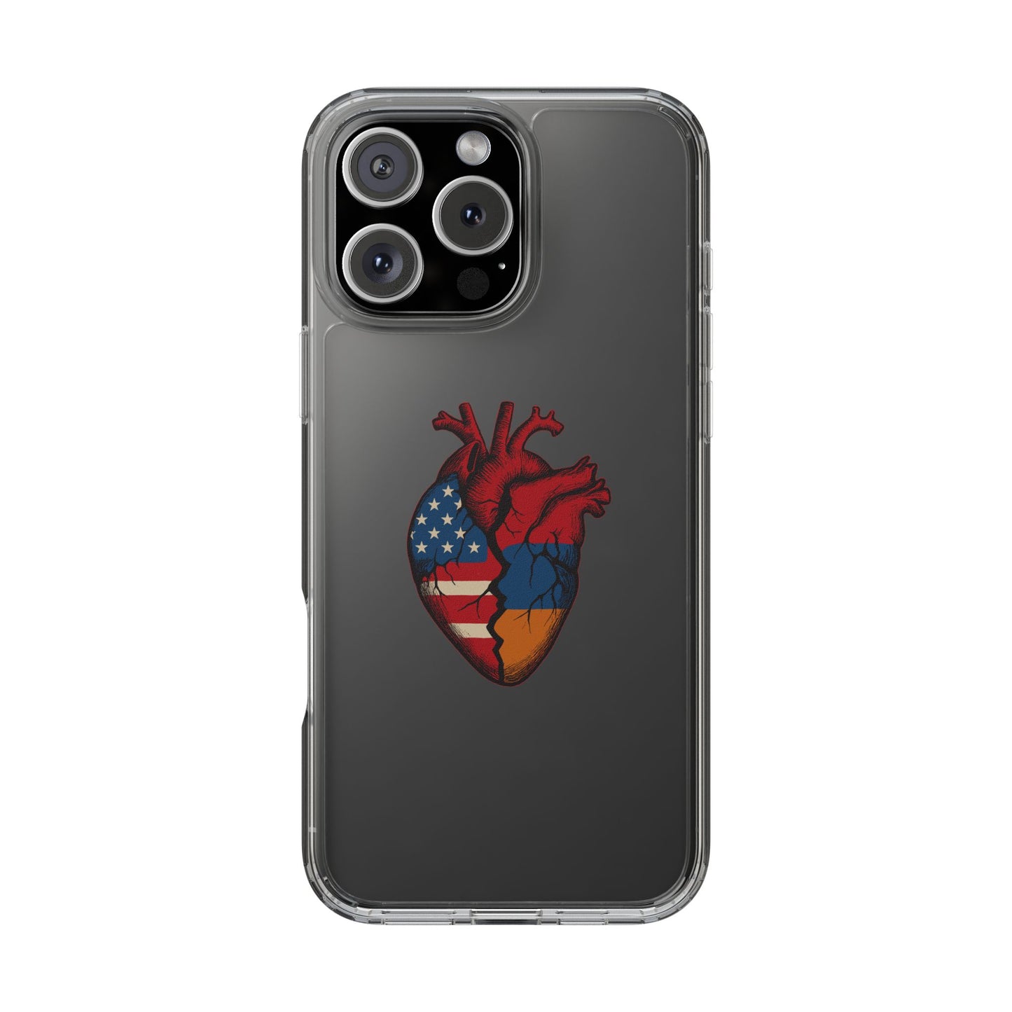 One Heart Clear Phone Case
