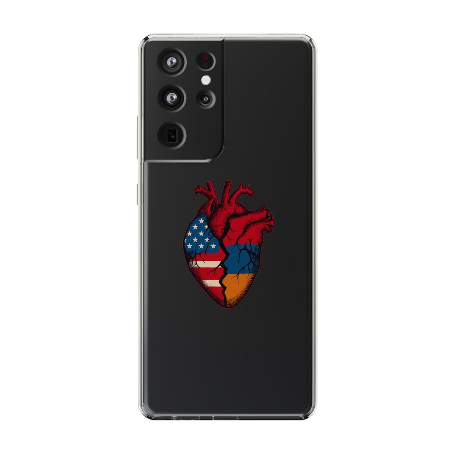 One Heart Clear Phone Case
