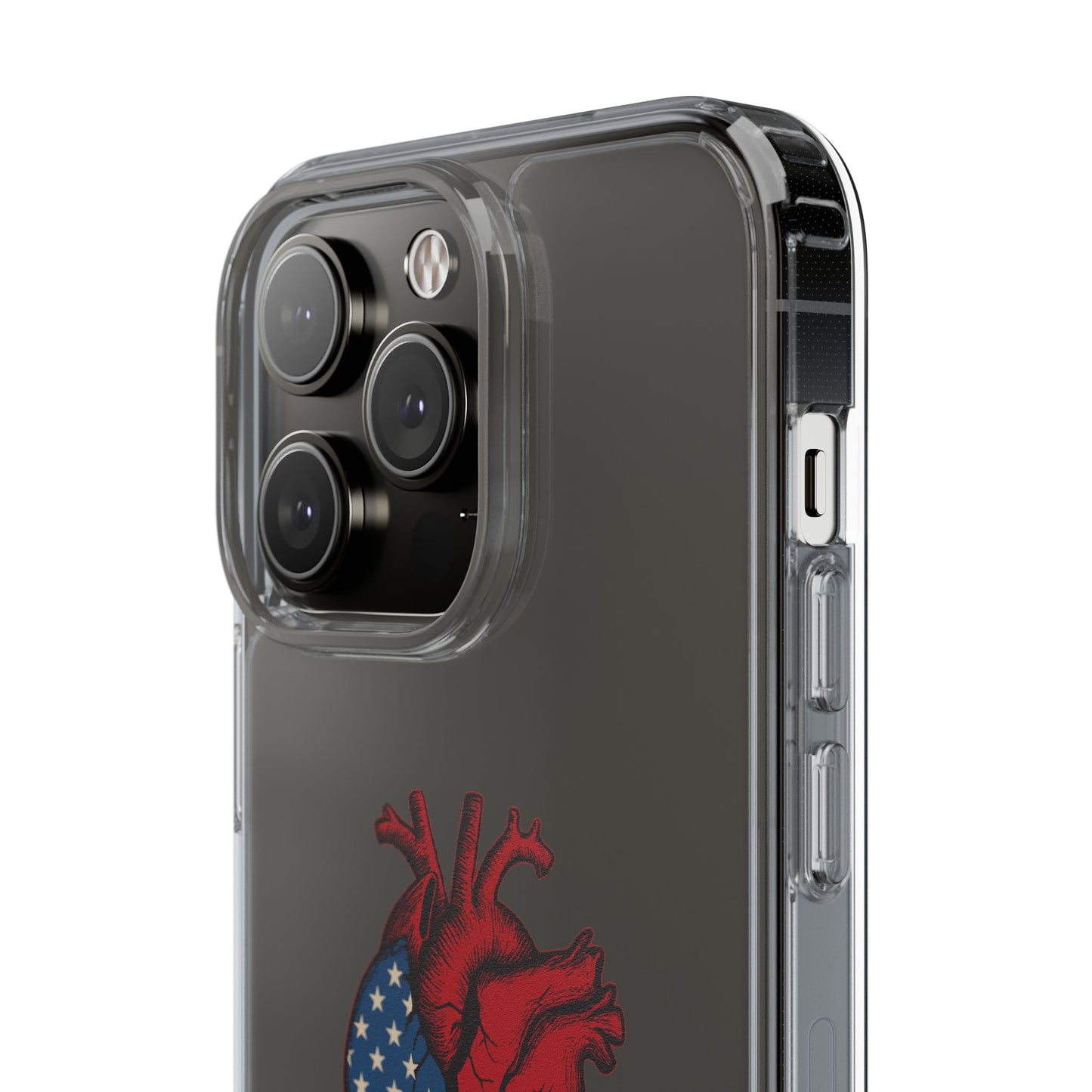 One Heart Clear Phone Case