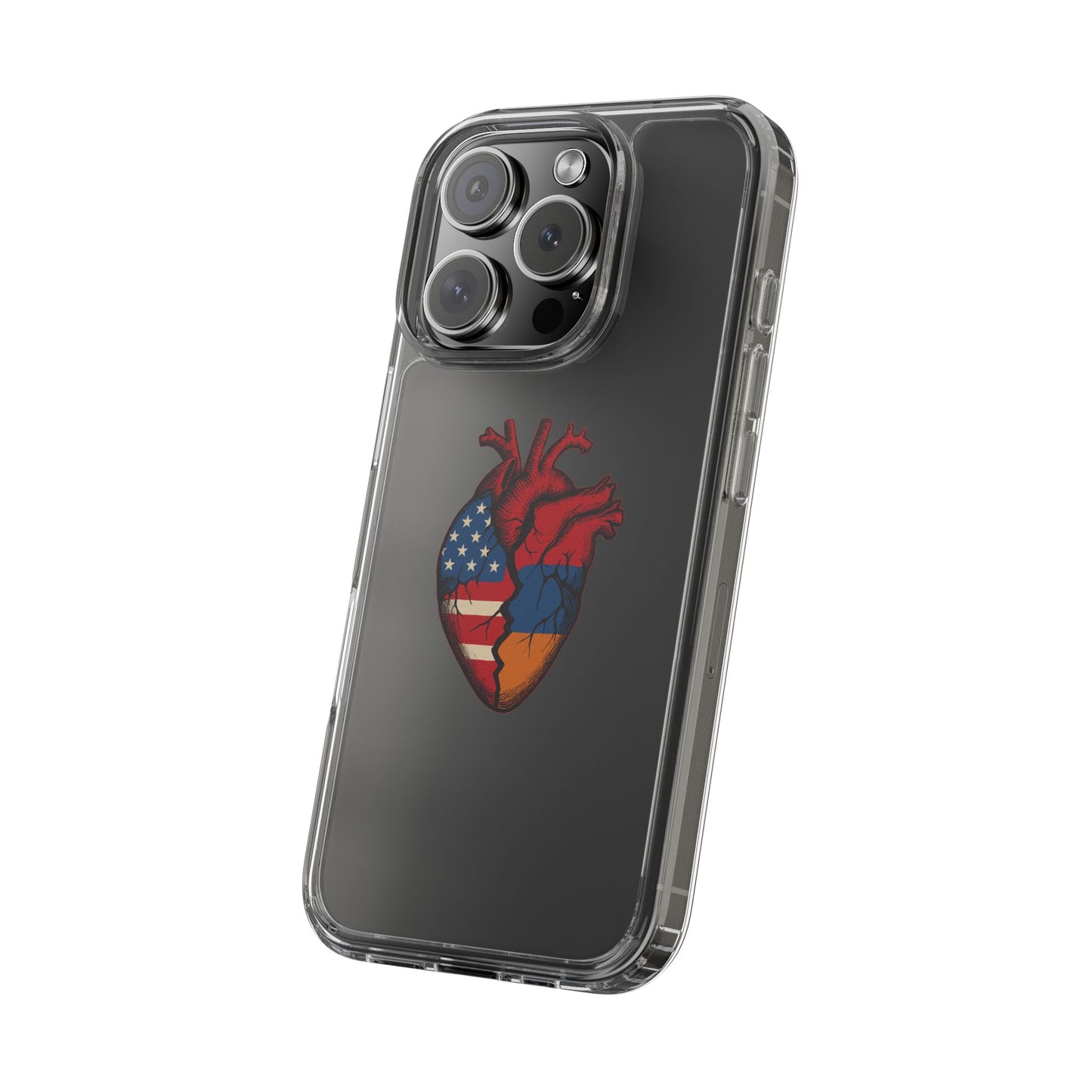 One Heart Clear Phone Case
