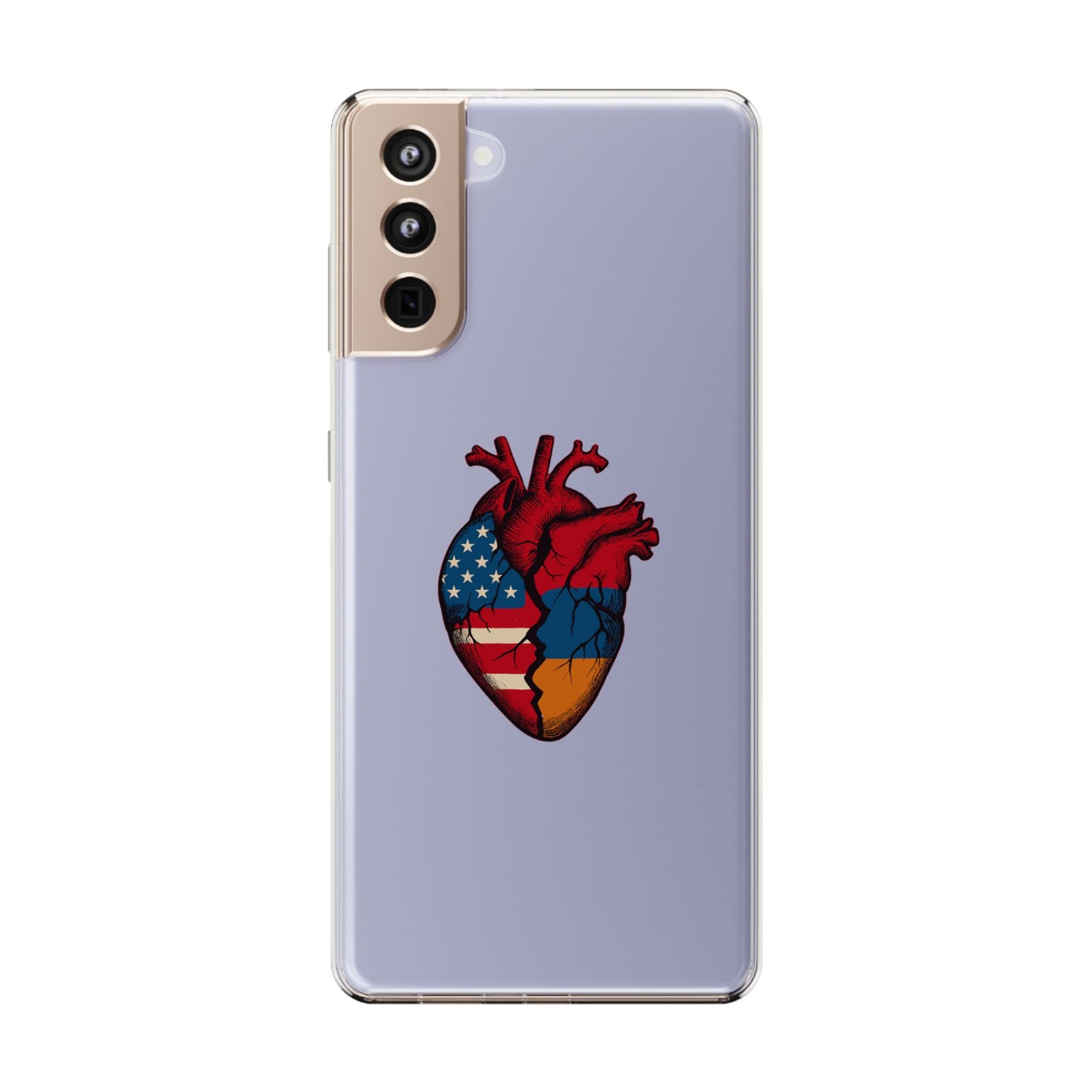 One Heart Clear Phone Case