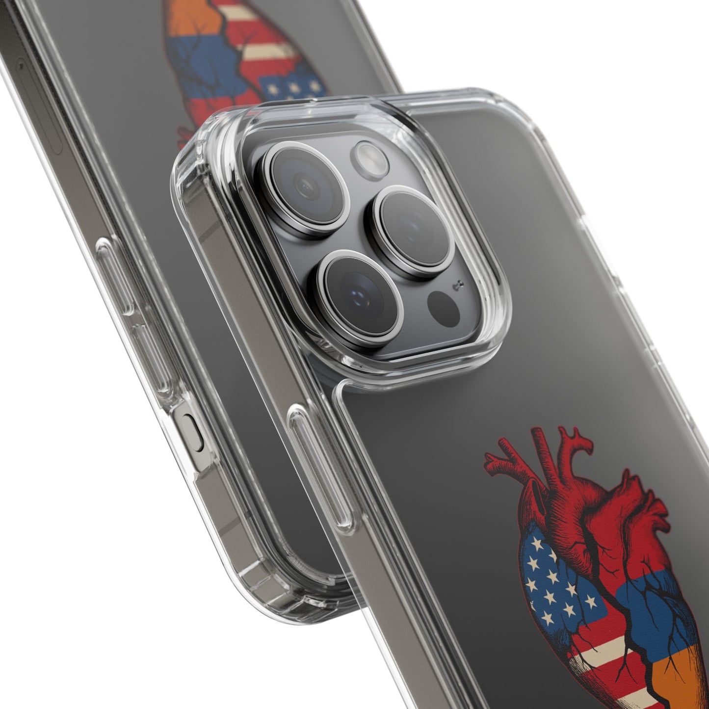 One Heart Clear Phone Case