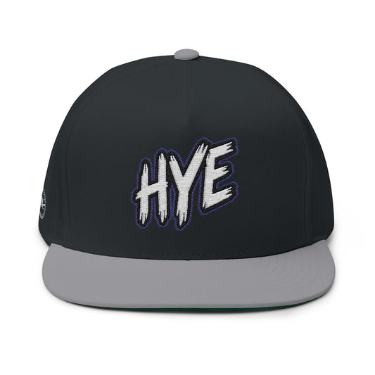 Hye Embroidered Flat Bill Cap