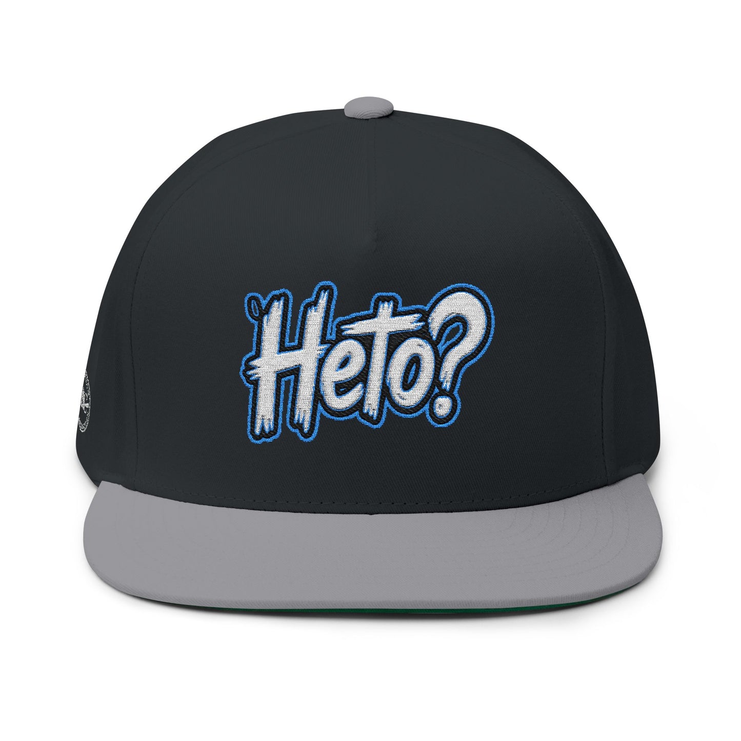 Heto? Embroidered Flat Bill Cap