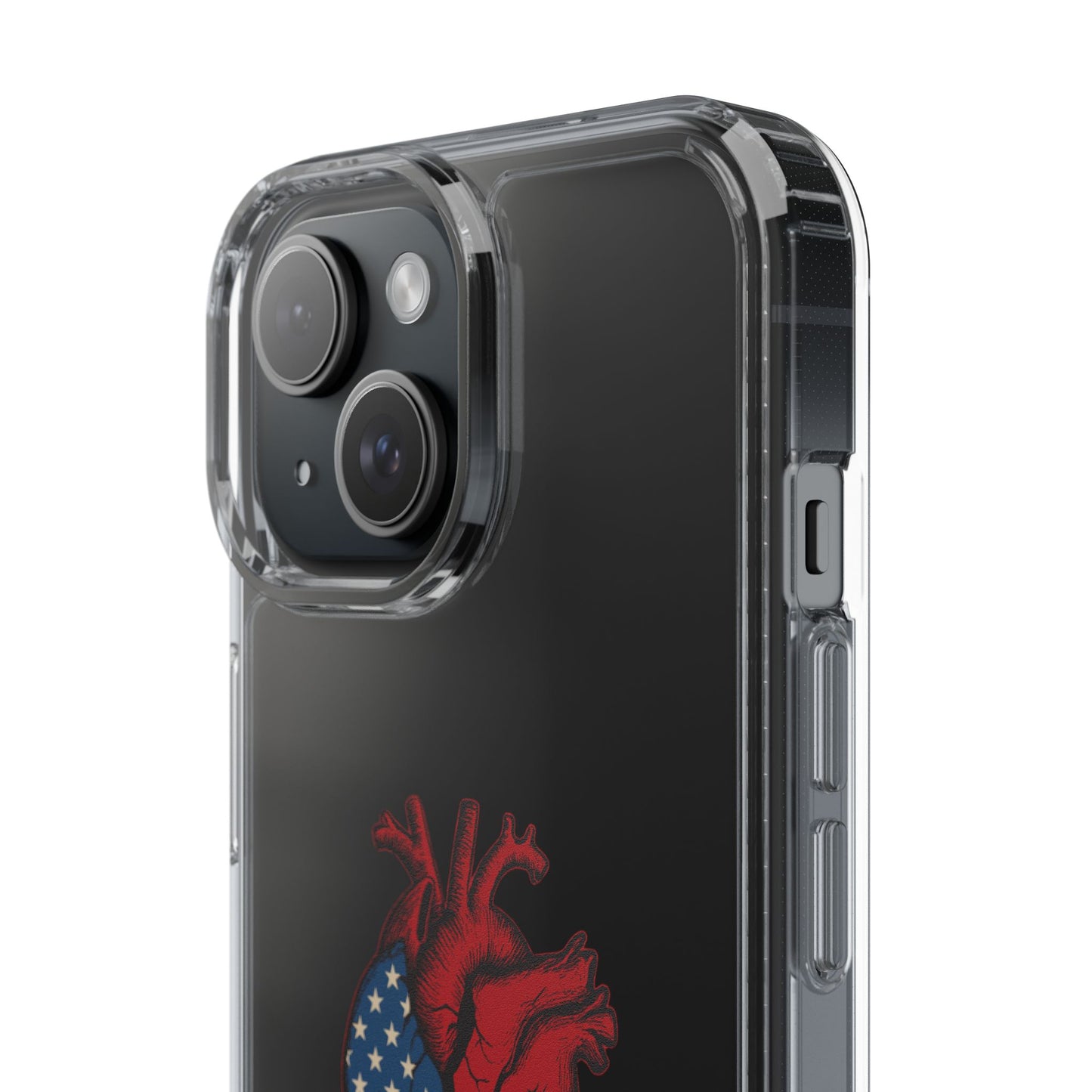 One Heart Clear Phone Case