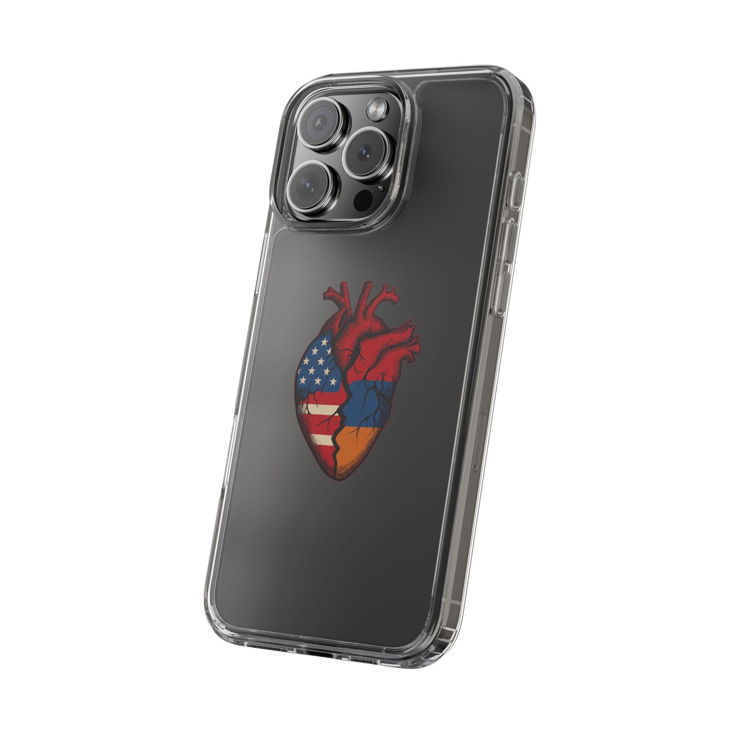 One Heart Clear Phone Case