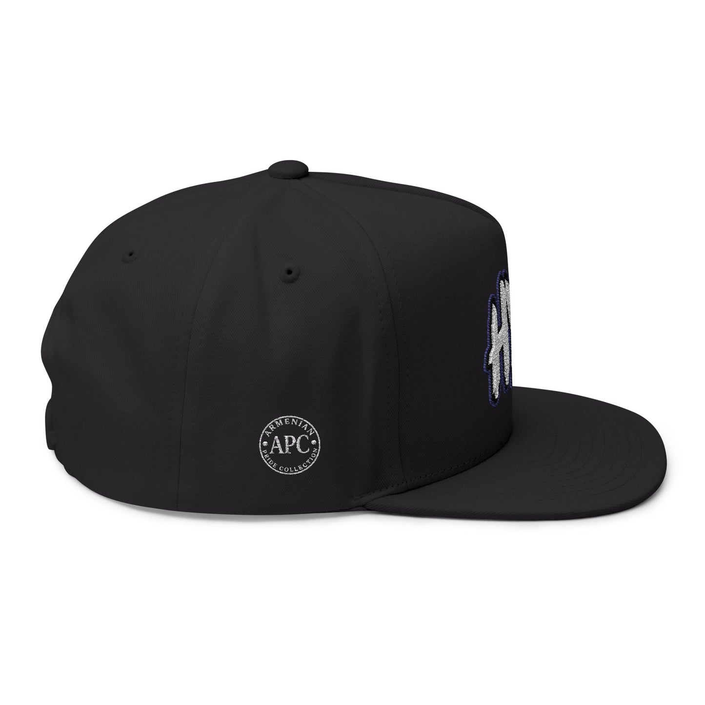 Hye Embroidered Flat Bill Cap