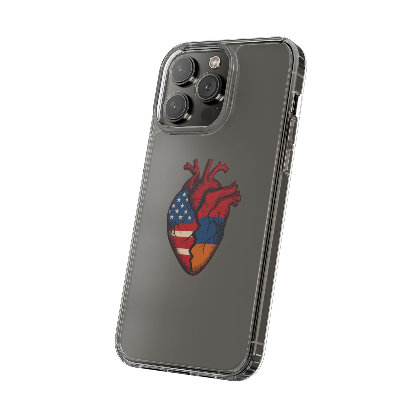 One Heart Clear Phone Case