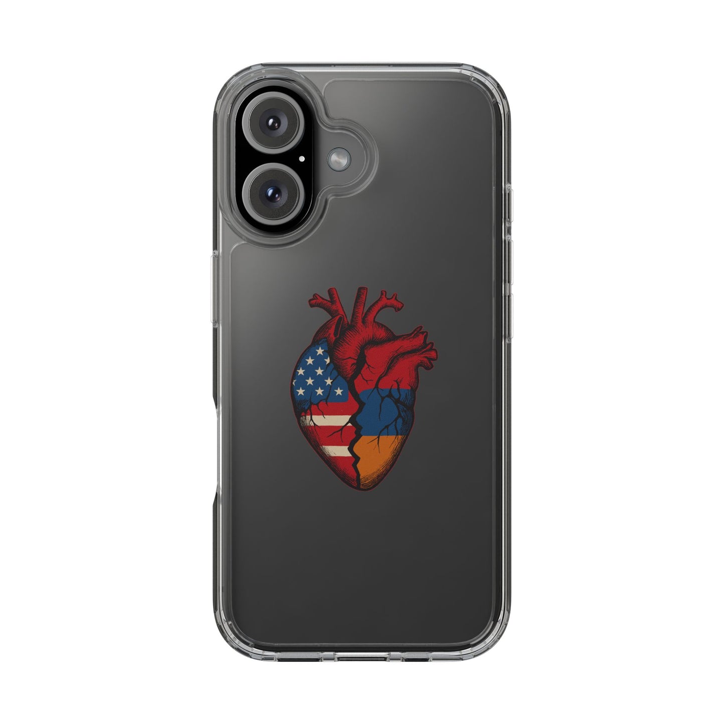 One Heart Clear Phone Case