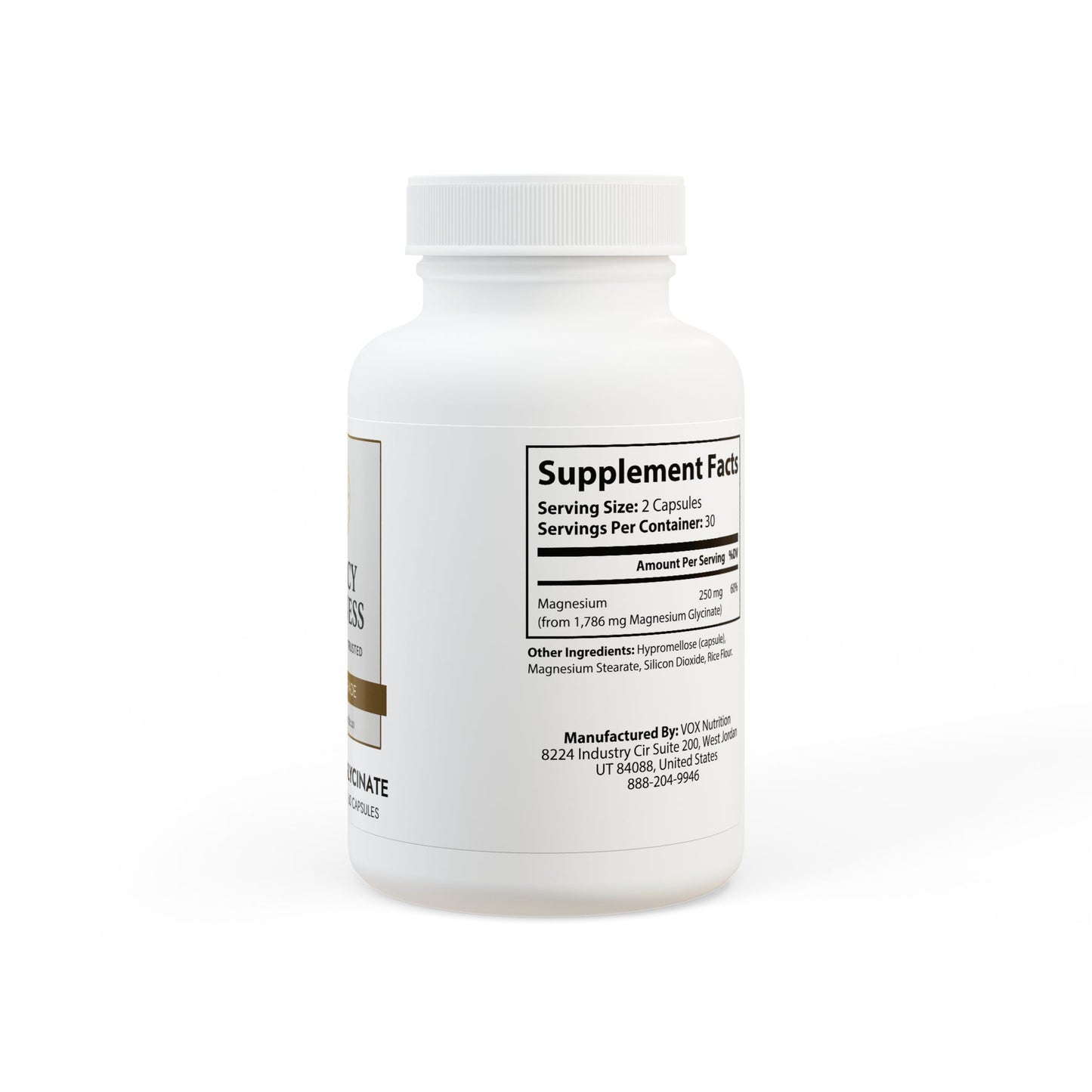 Magnesium Glycinate Supplement (60 Capsules)