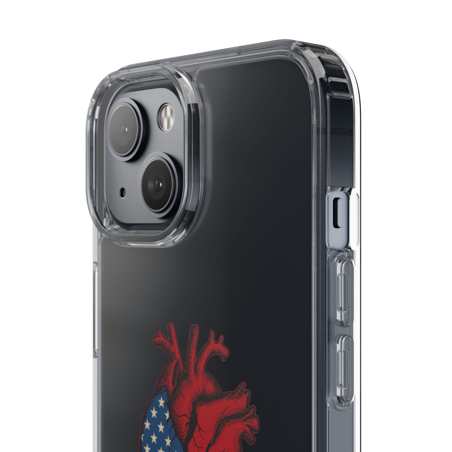 One Heart Clear Phone Case