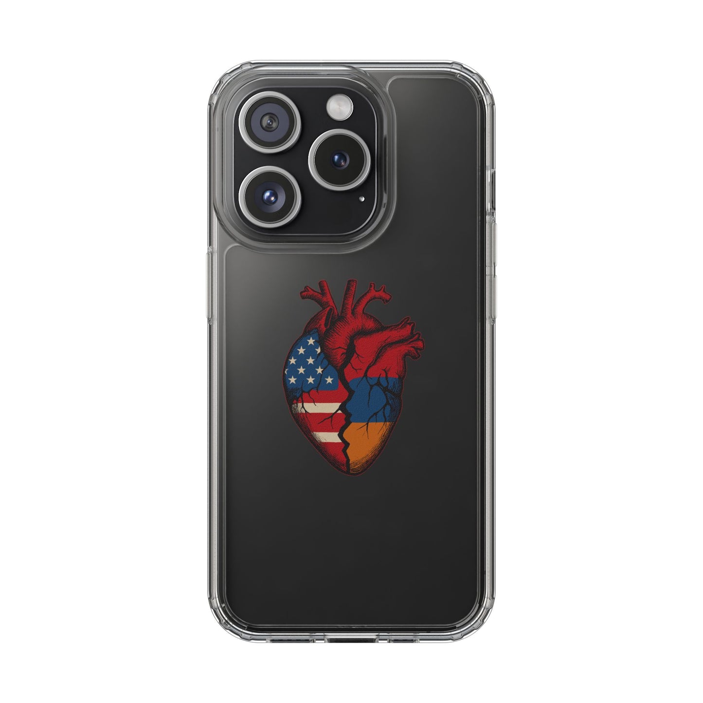 One Heart Clear Phone Case