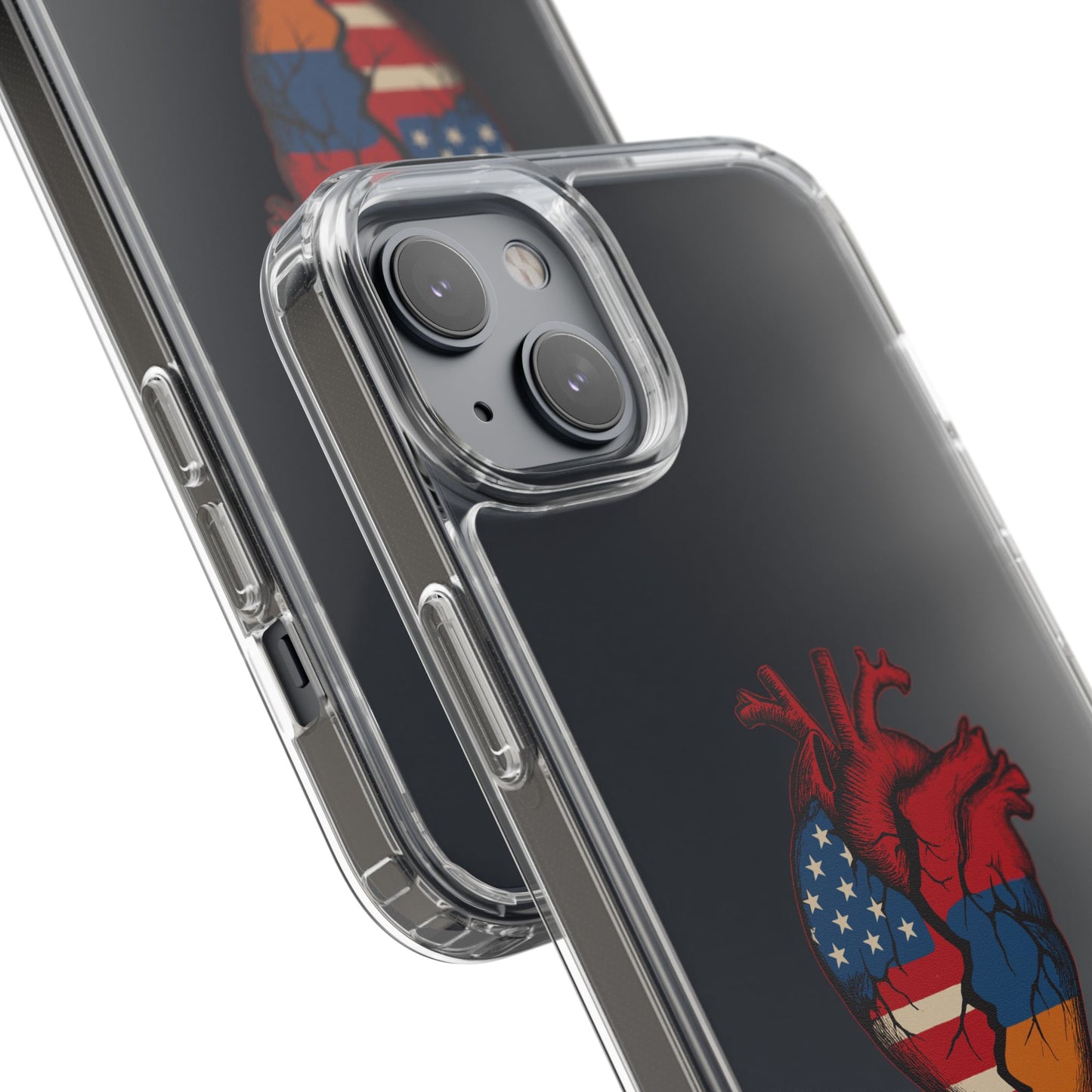One Heart Clear Phone Case