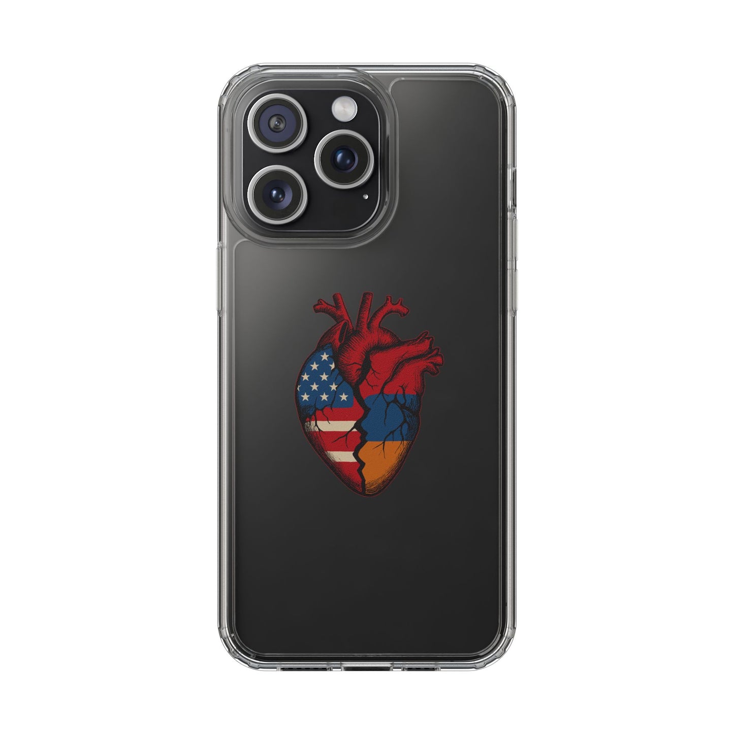 One Heart Clear Phone Case