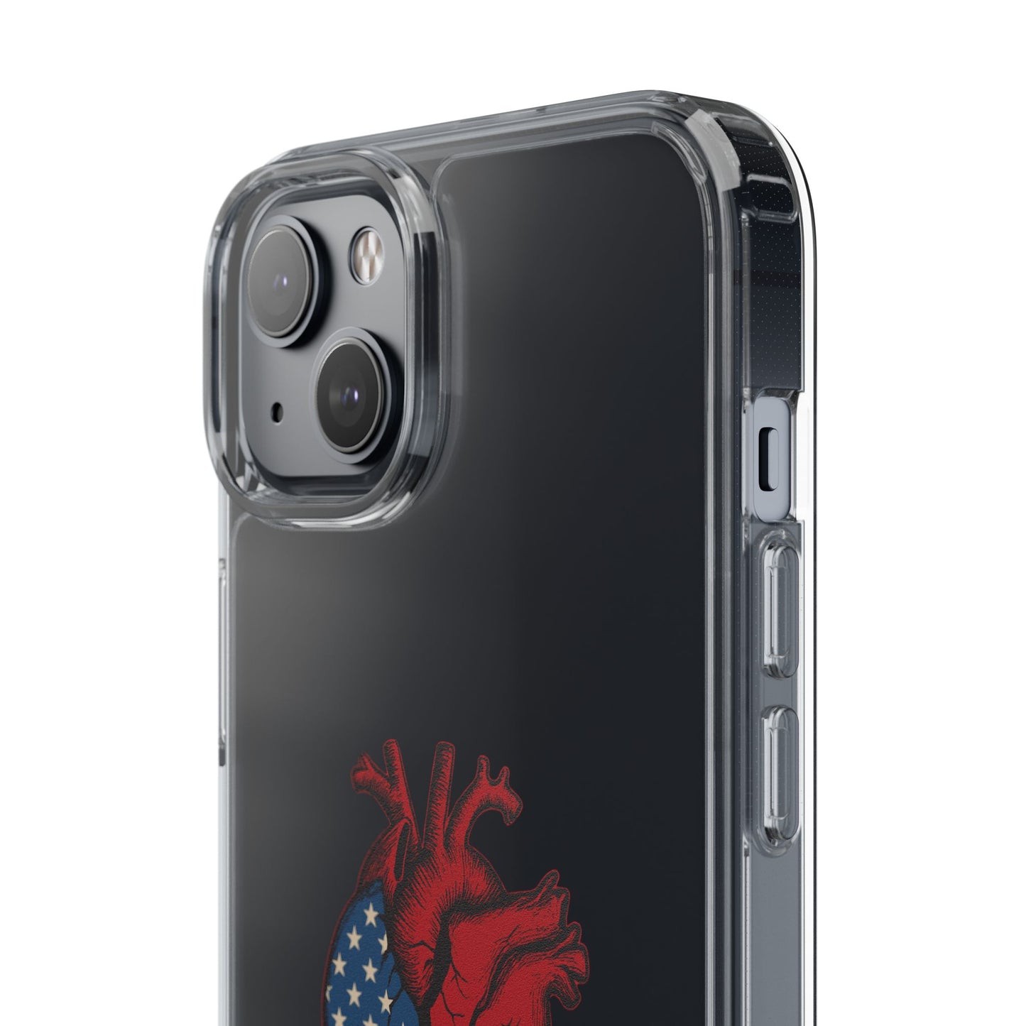 One Heart Clear Phone Case