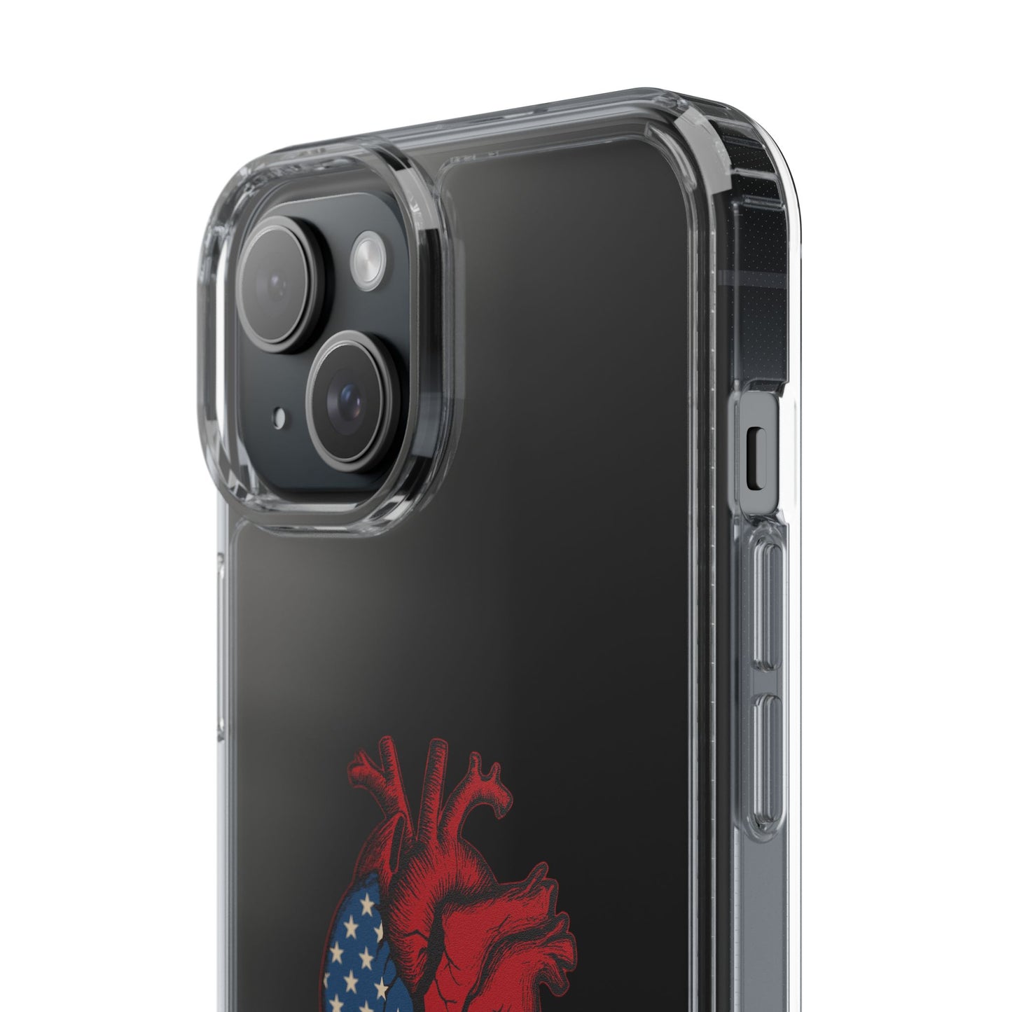 One Heart Clear Phone Case