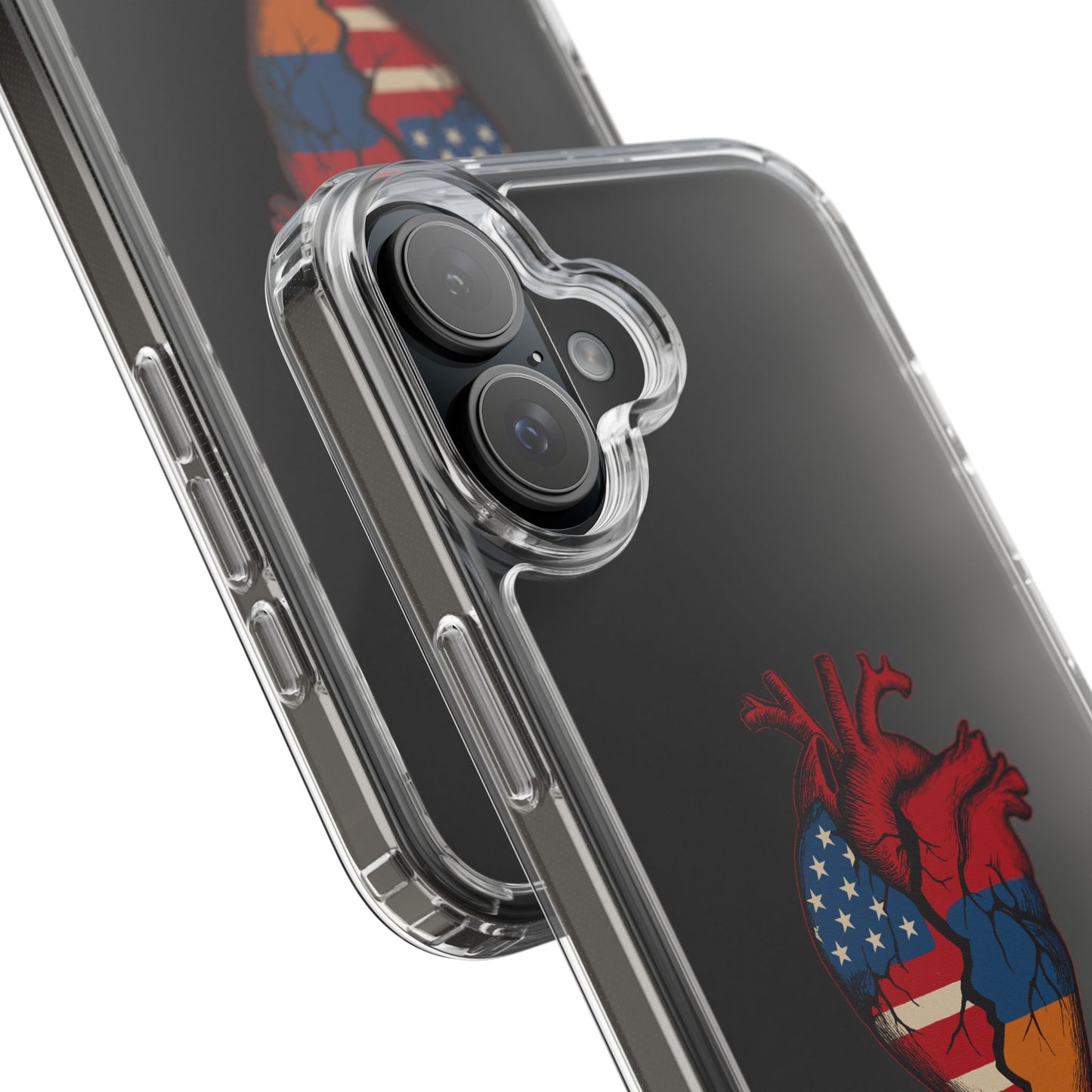 One Heart Clear Phone Case