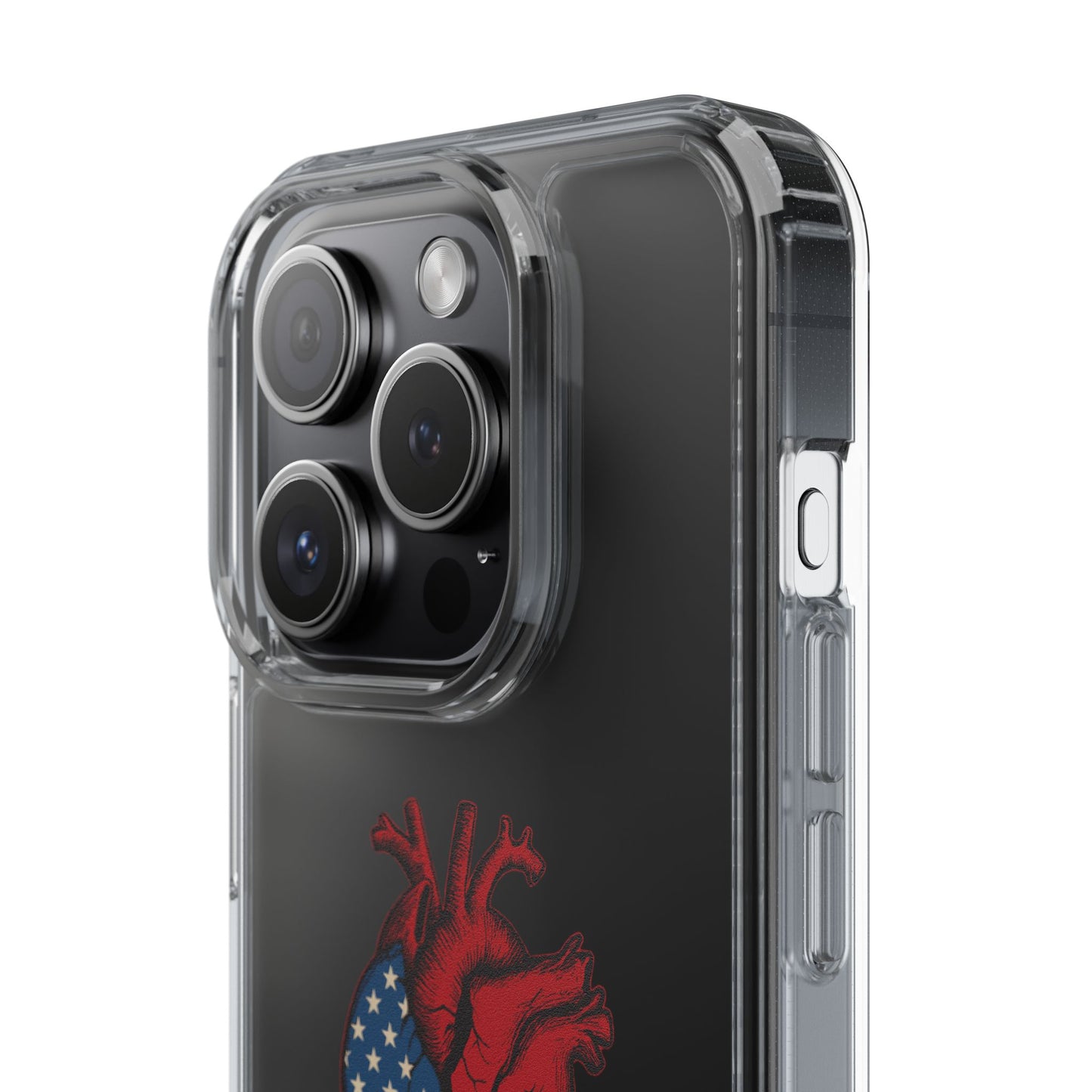 One Heart Clear Phone Case
