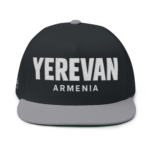 Yerevan Embroidered Flat Bill Cap