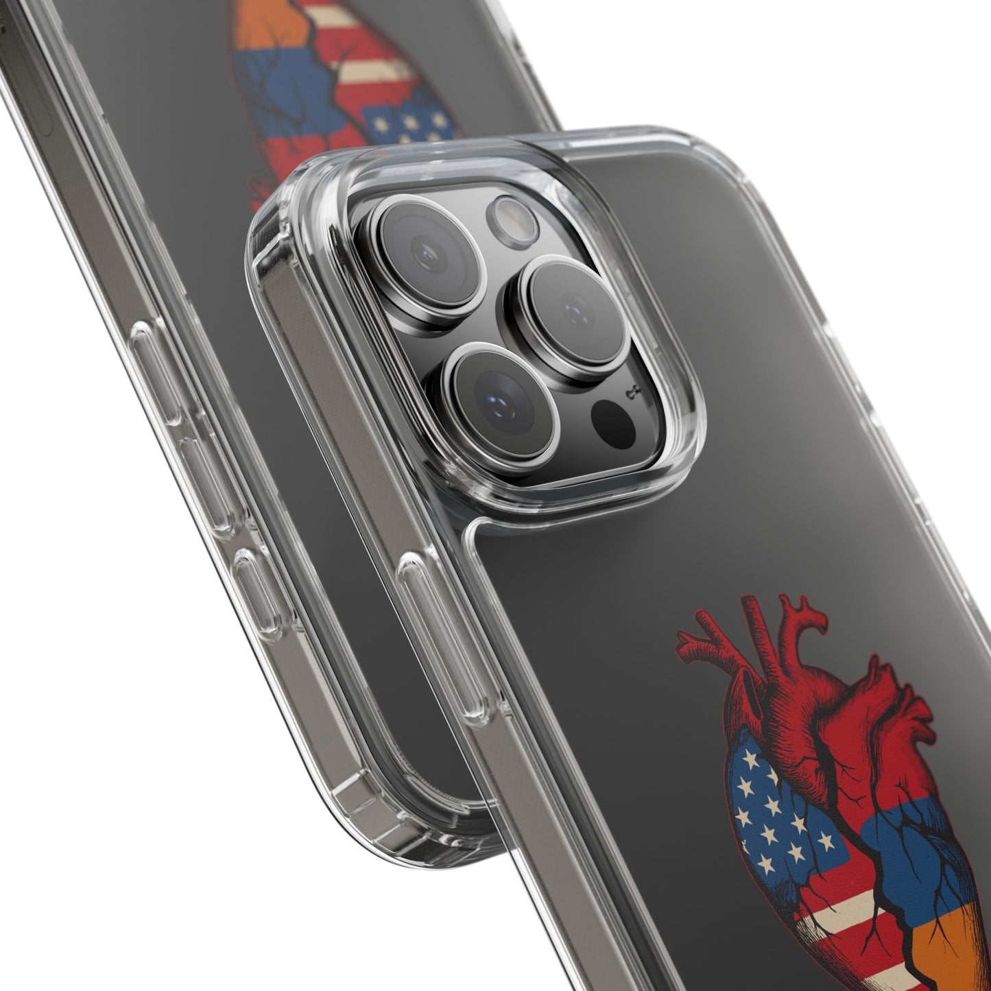One Heart Clear Phone Case