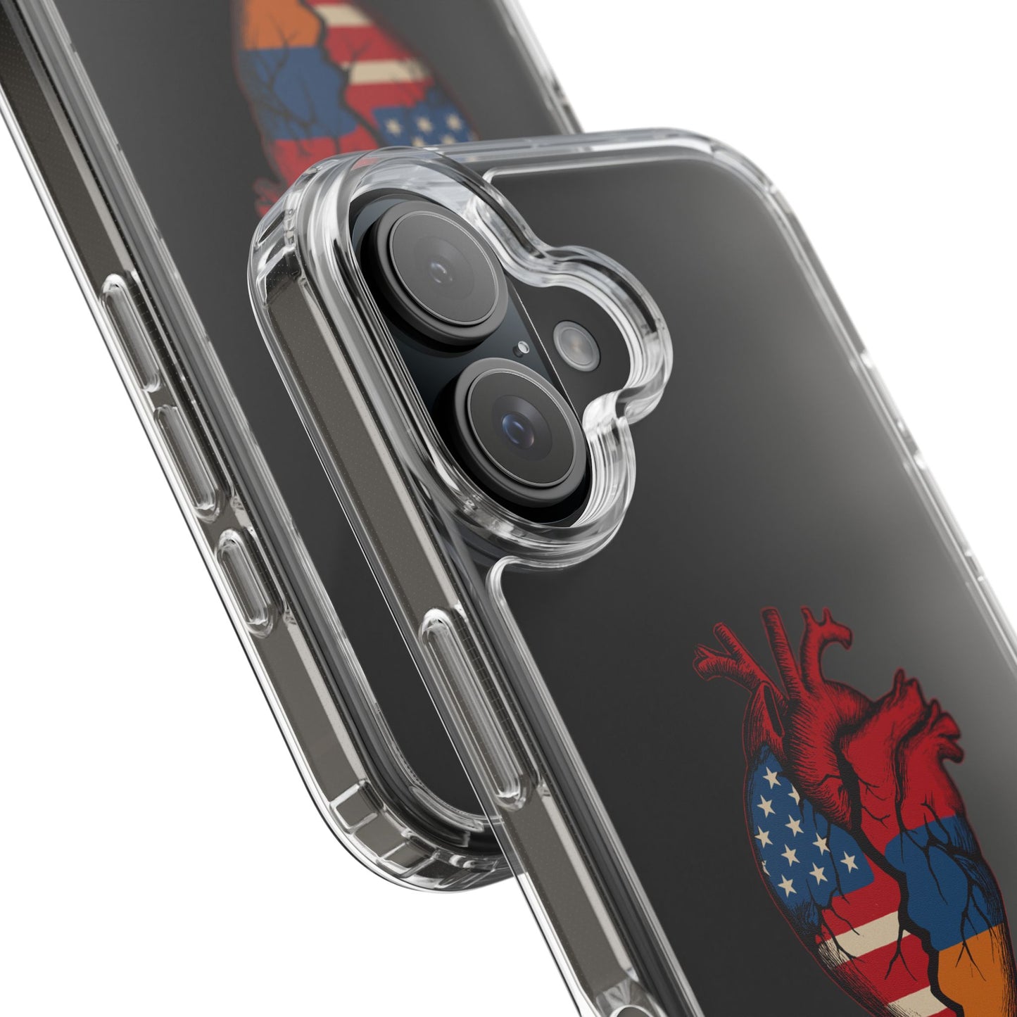 One Heart Clear Phone Case
