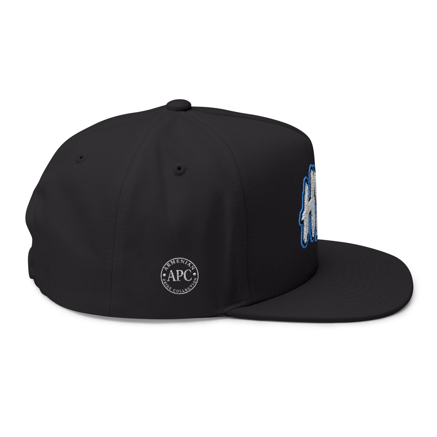Hye Embroidered Flat Bill Cap