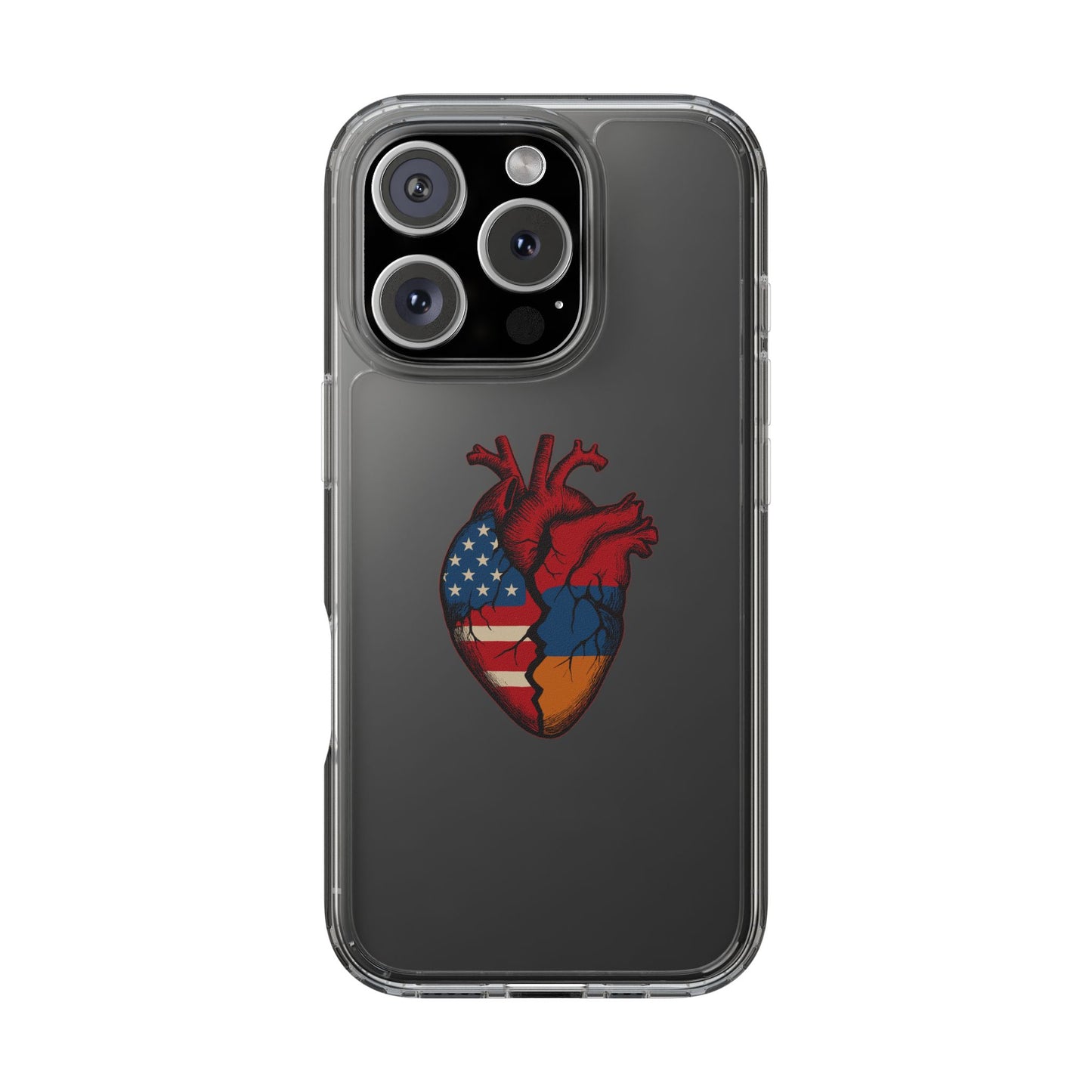 One Heart Clear Phone Case