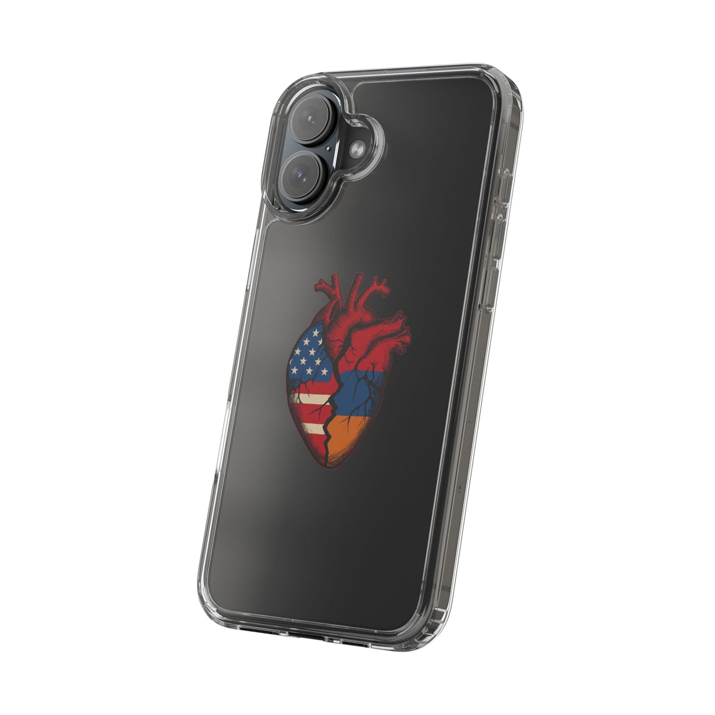 One Heart Clear Phone Case