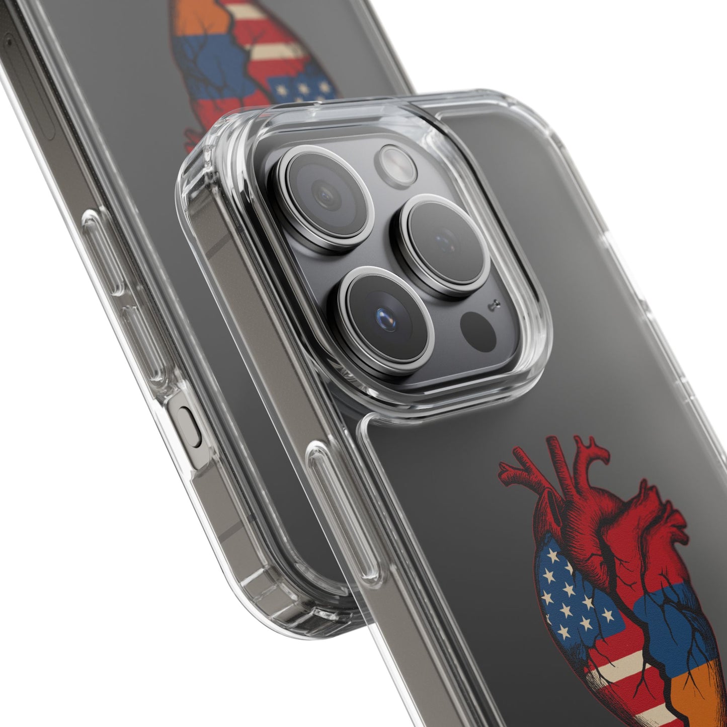 One Heart Clear Phone Case