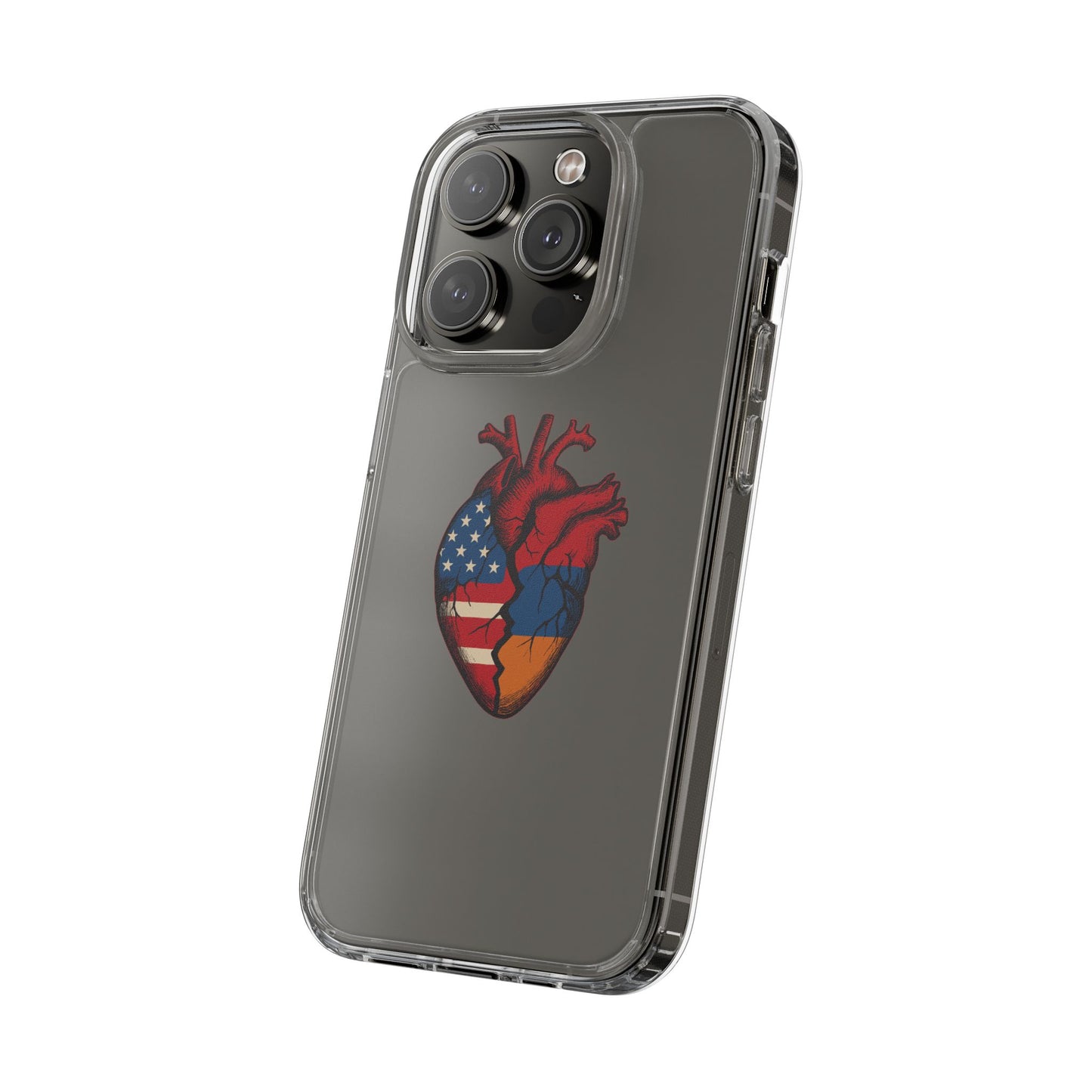 One Heart Clear Phone Case