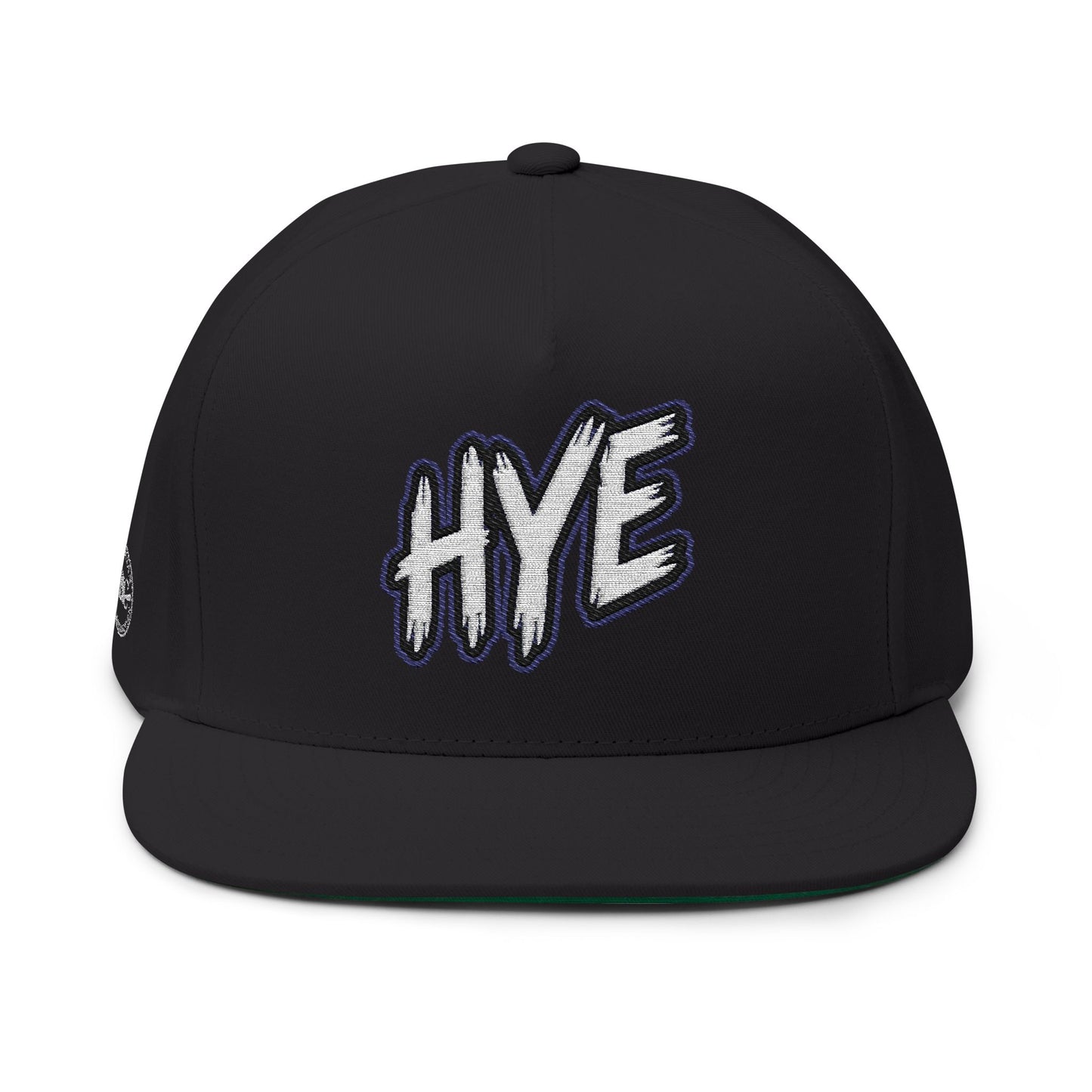 Hye Embroidered Flat Bill Cap