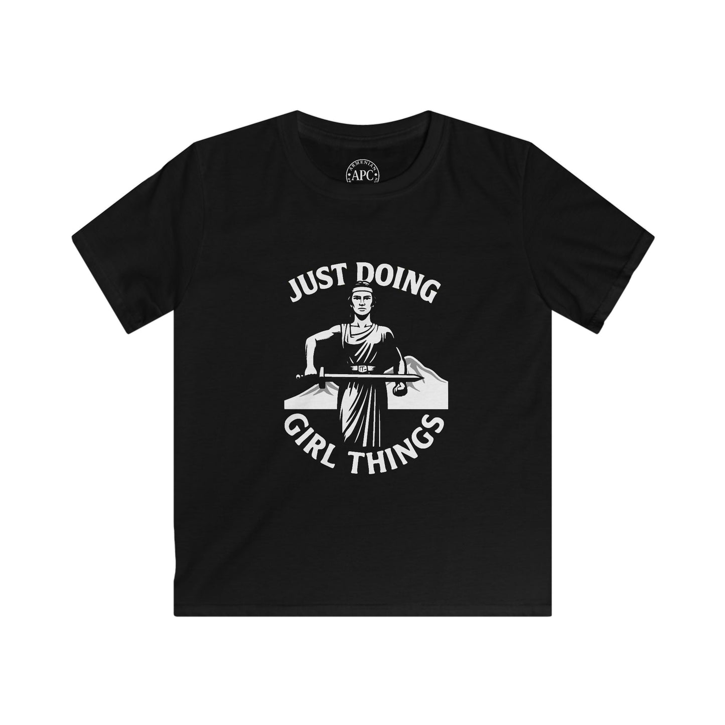 Just Doing Girl Things (Kids) Softstyle Tee