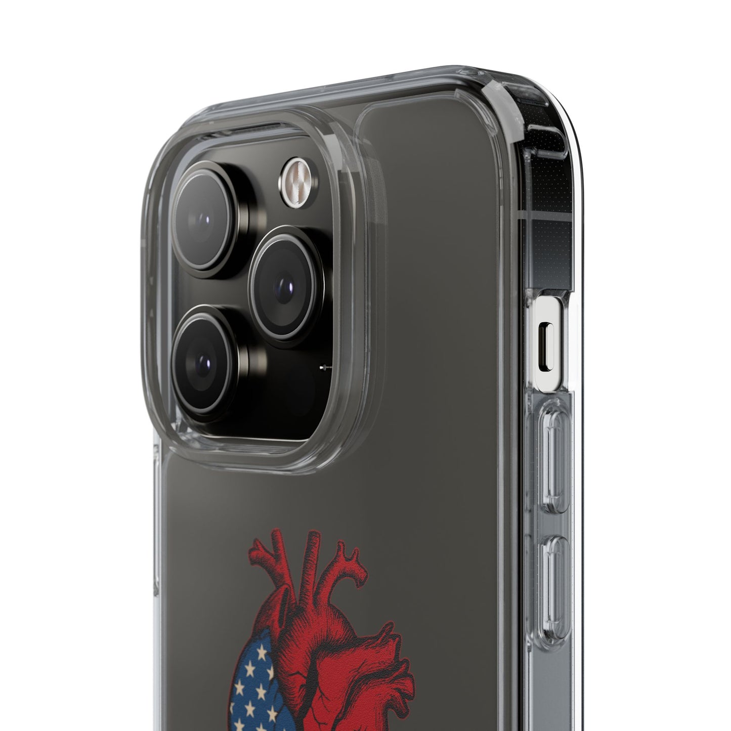One Heart Clear Phone Case