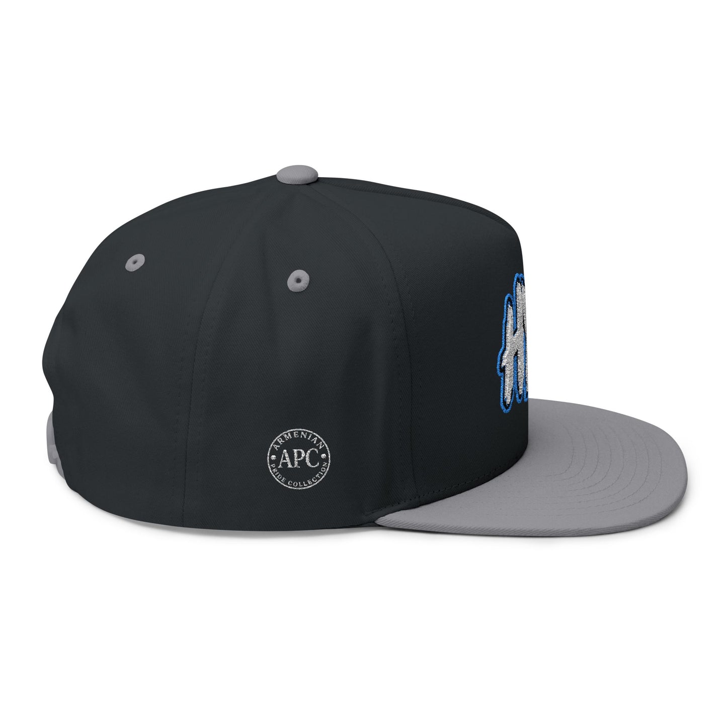 Hye Embroidered Flat Bill Cap
