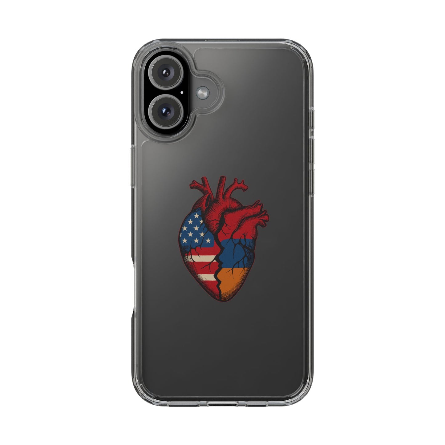 One Heart Clear Phone Case