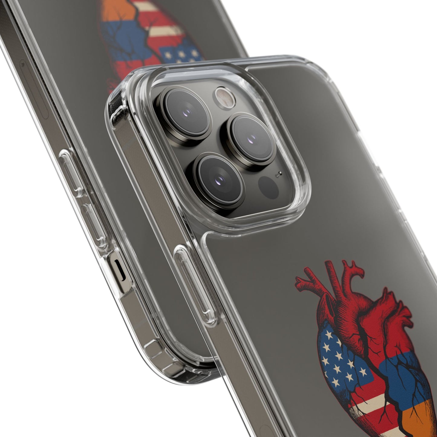 One Heart Clear Phone Case