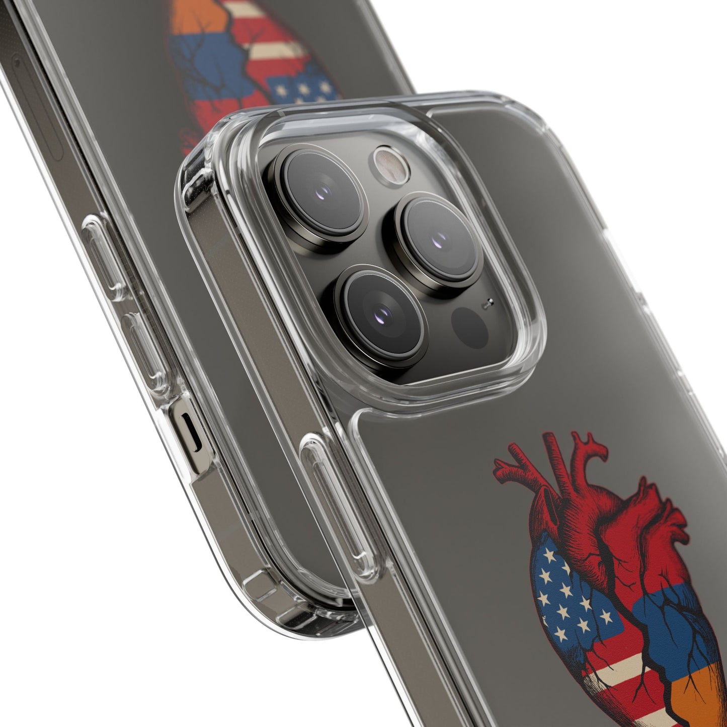 One Heart Clear Phone Case