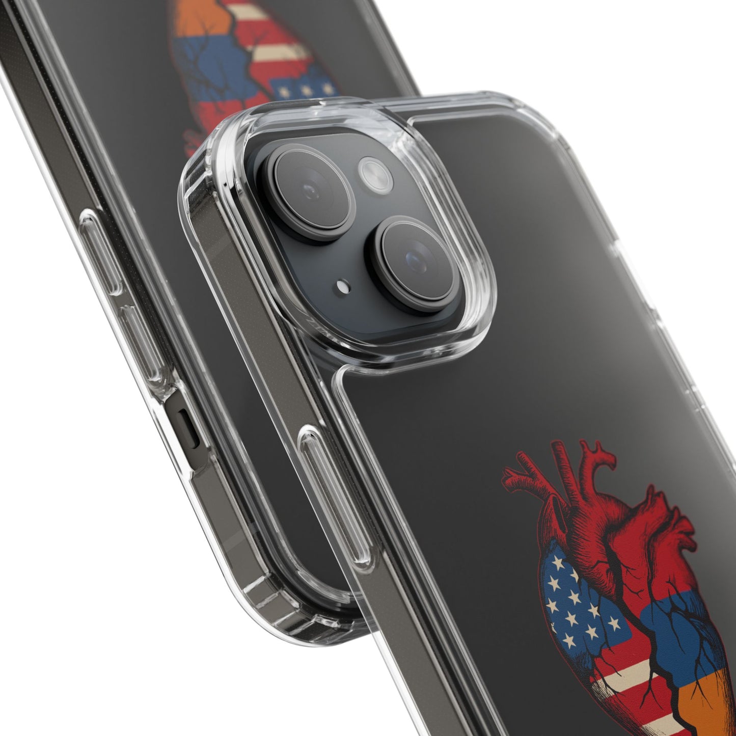 One Heart Clear Phone Case