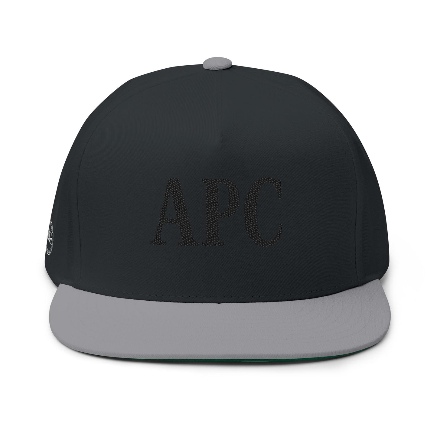 Black-on-Black APC Embroidered Flat Bill Cap