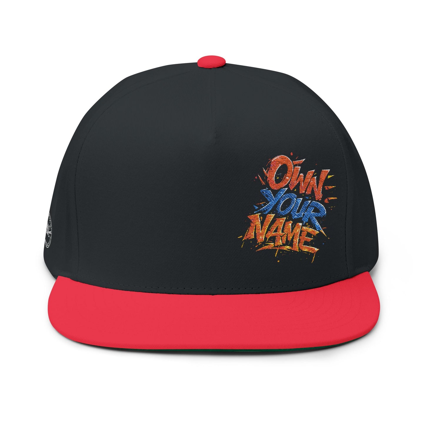 Own Your Name (Flag Colors) Embroidered Flat Bill Cap