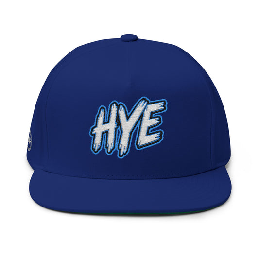 Hye Embroidered Flat Bill Cap