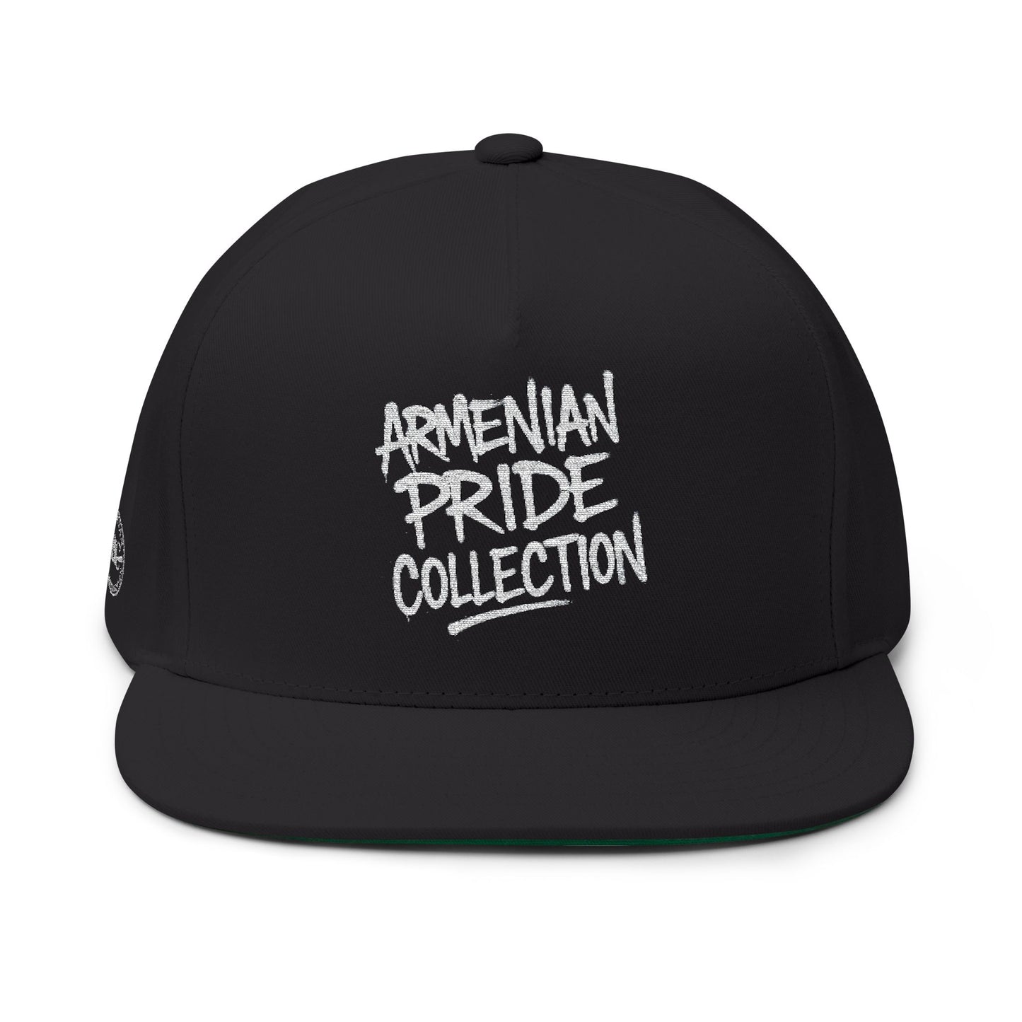 The Tagged Embroidered Flat Bill Cap