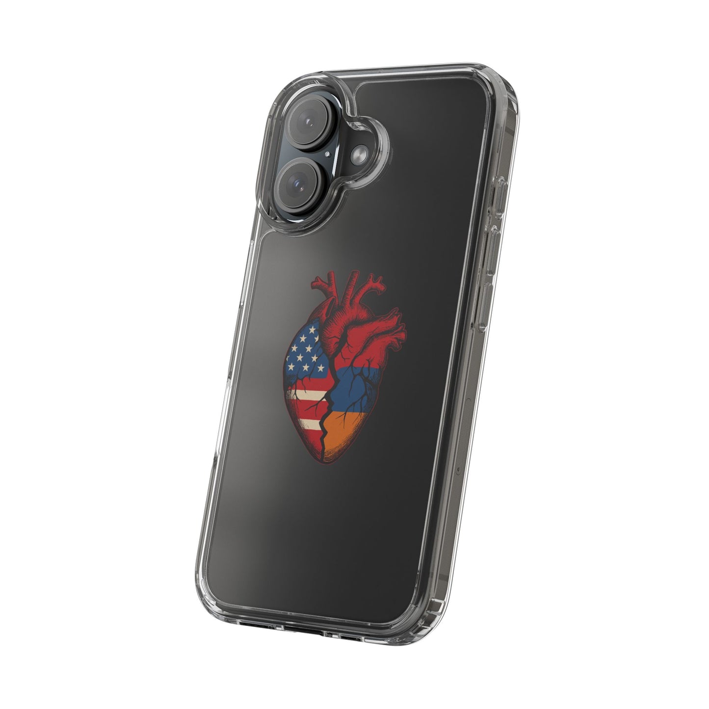 One Heart Clear Phone Case