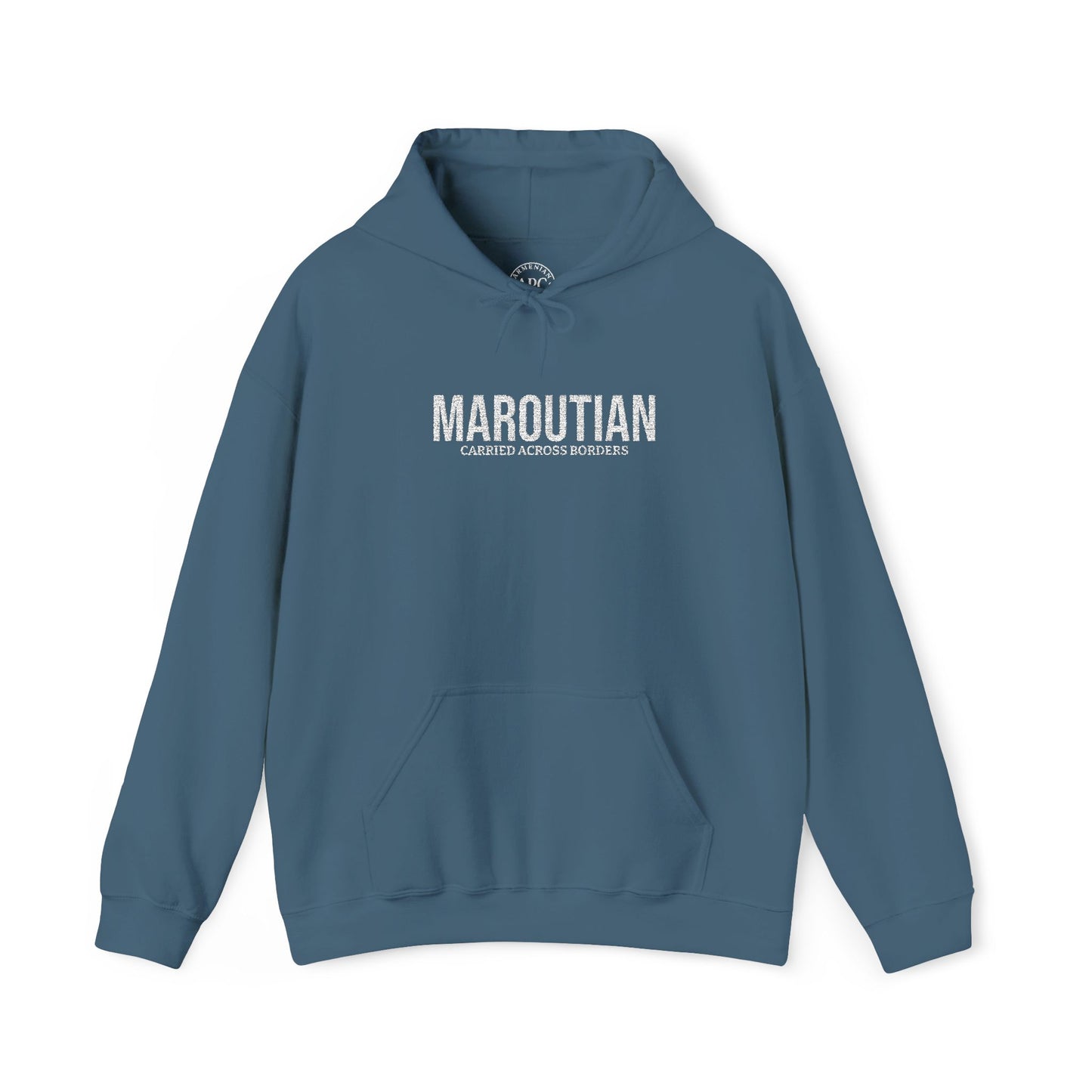 Carried Across Borders (Personalized Name White) Embroidered Hoodie