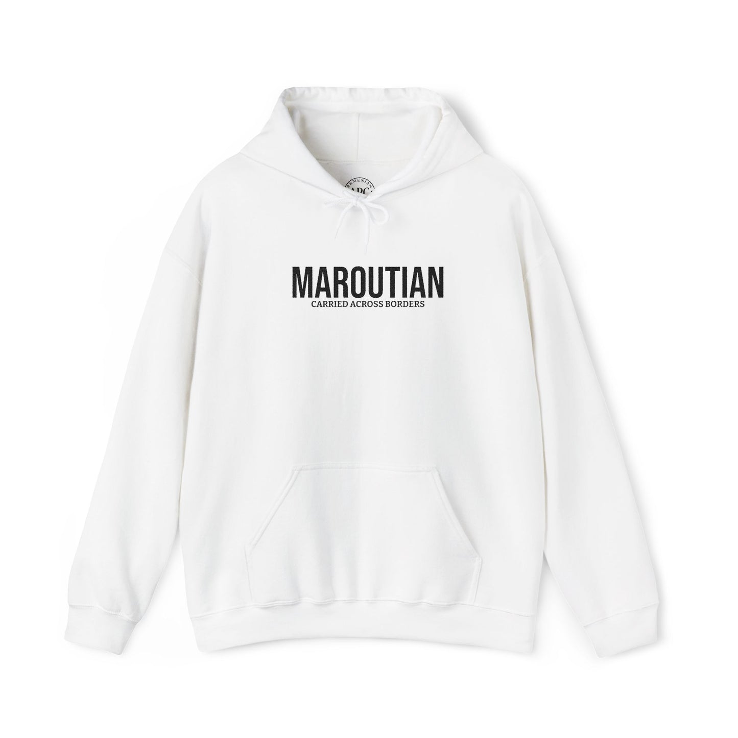 Carried Across Borders (Personalized Name Black) Embroidered Hoodie